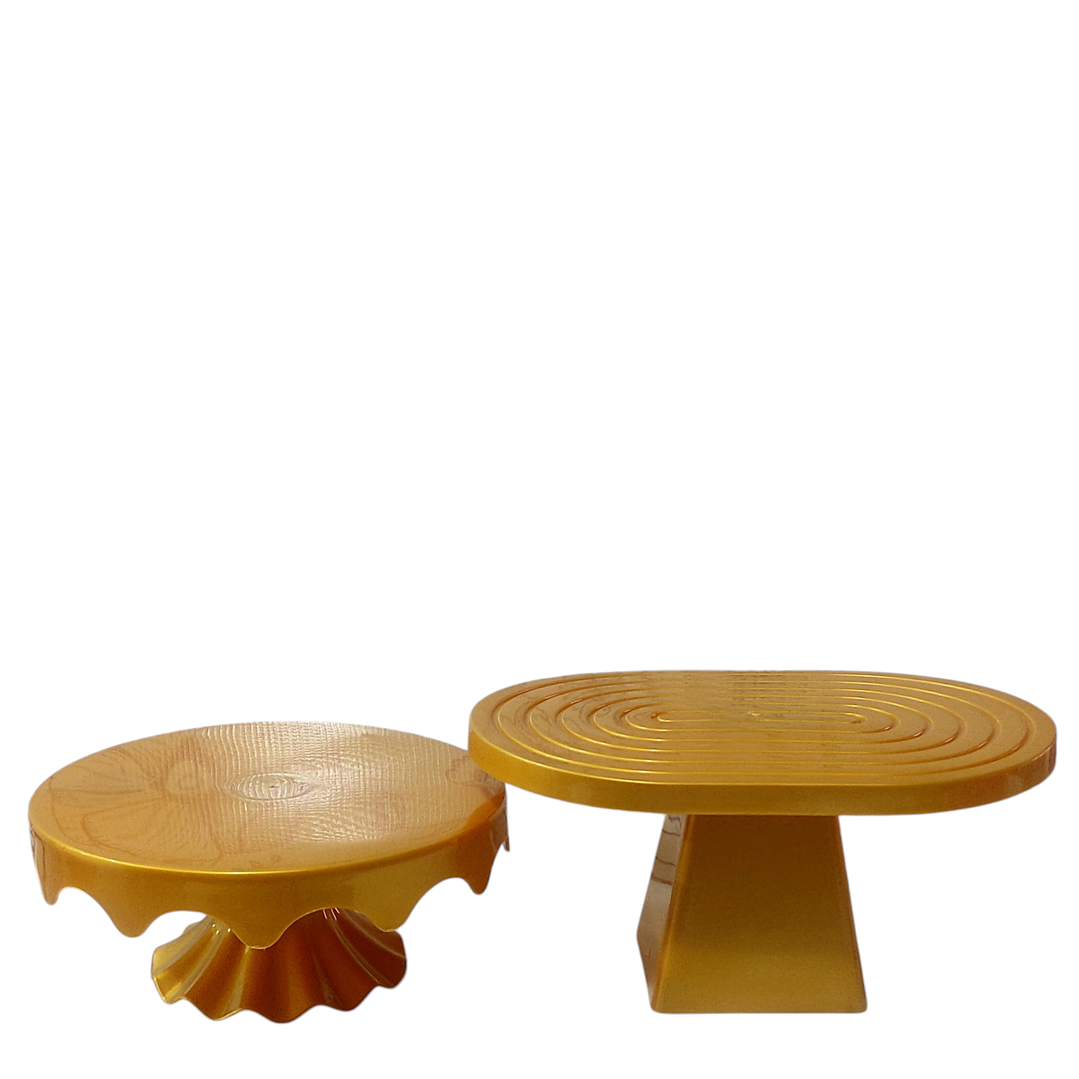 Set de alzadores y base para tortas  2