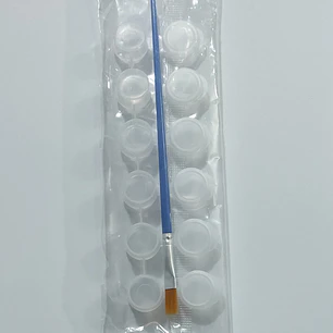 Recipiente para pintura con tapa + pincel 