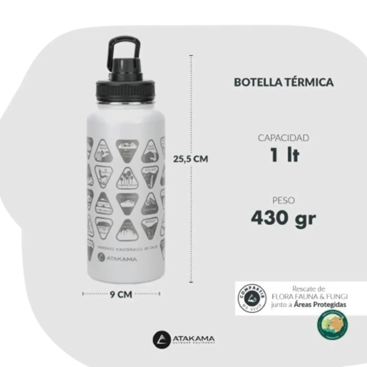 BOTELLA TÉRMICA PARQUES NACIONALES 1LT 2