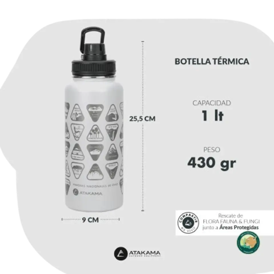 BOTELLA TÉRMICA PARQUES NACIONALES 1LT 2