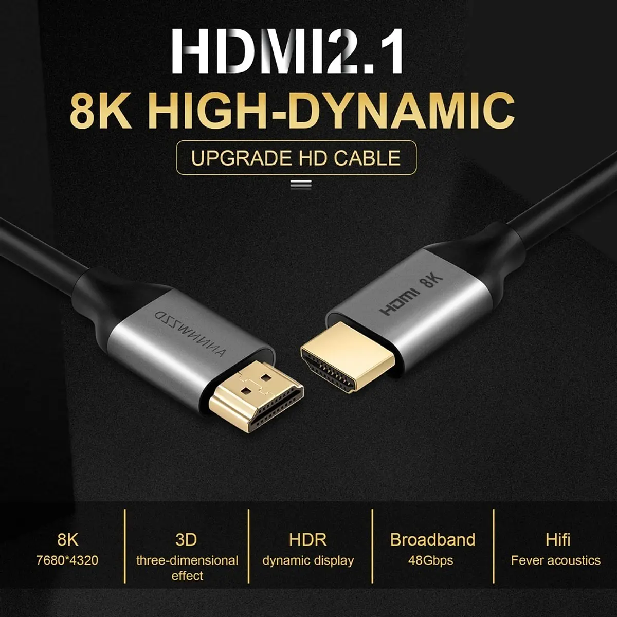 Cabo Hdmi 2M 90º 2.0 4k Ultra Hd 3d 2160p Plug L 90 Graus - Escorrega o