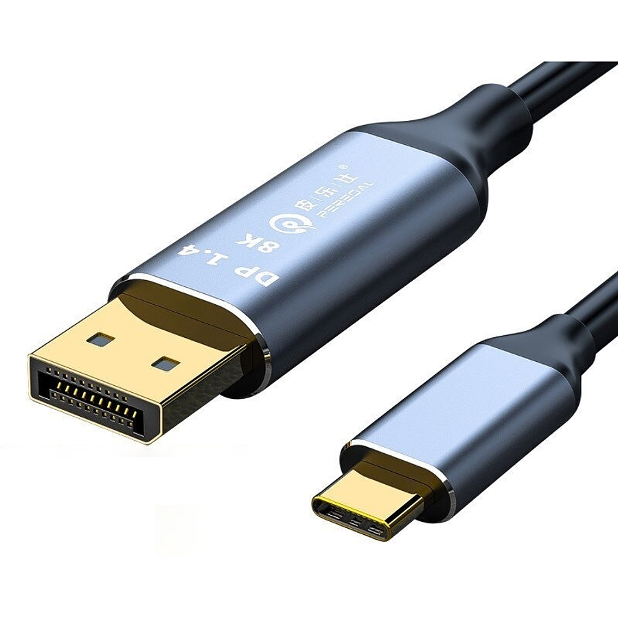 Cable Thunderbolt 3 USB C DP1.4 tipo c a displayport 1,4, 8K, 30hz, 4K,  144HZ, PVC, aleación de aluminio, para pantalla MacPro XDR