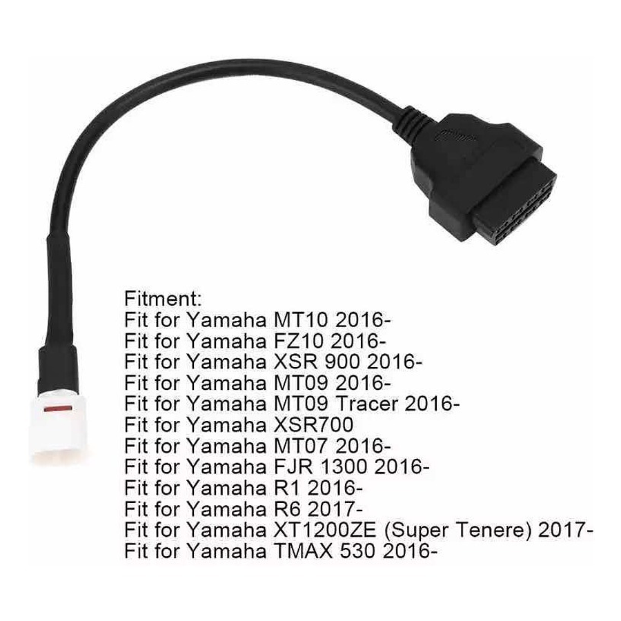 Cable Diagnostico Obd2 Escaner Adaptador Motos Yamaha 4 Pin