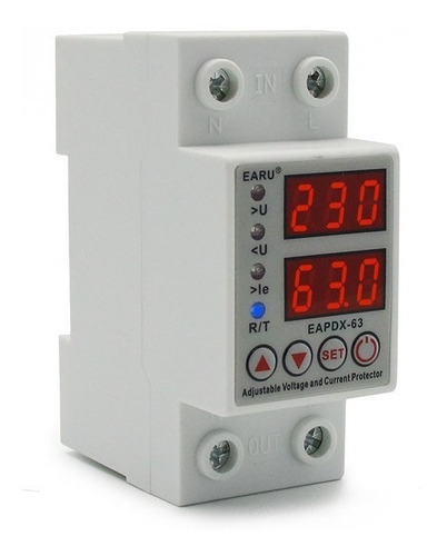 Protector Sobrevoltaje Corriente Medidor Consumo 63a 300v