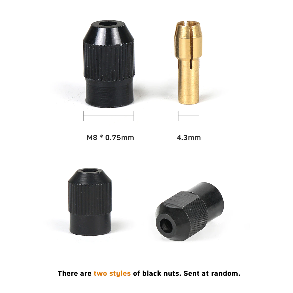 Kit Mandril M8 + 10 Mini Portabrocas Para Dremel 0.5-3.2mm