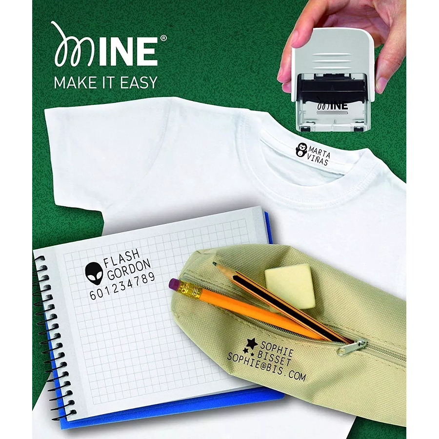 Marcador De Ropa Uniformes Y Cuadernos Personalizable Mine