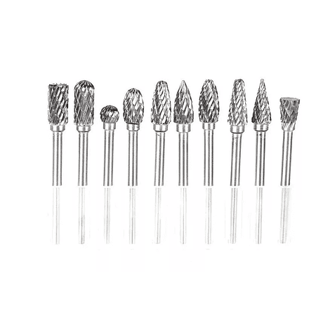 Set 10 Fresas Dremel Corte Diamante Metal Carburo Tungsteno 