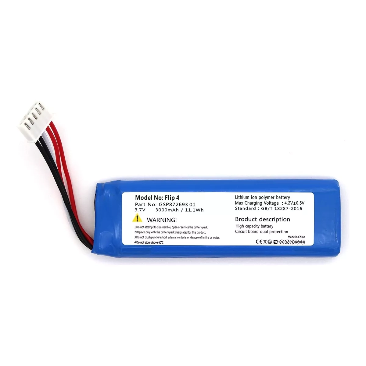 Bateria Repuesto Parlante Jbl Flip 4 Reemplazo 3000mAh