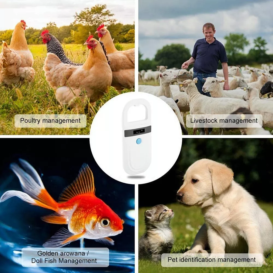 Lector de Chip para Mascotas Perros Animales RFID Registro