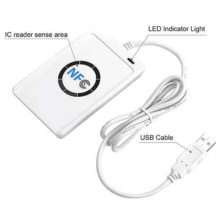  Lector Grabador Usb Smart Card Rfid Nfc 18092 Acr122u / 596