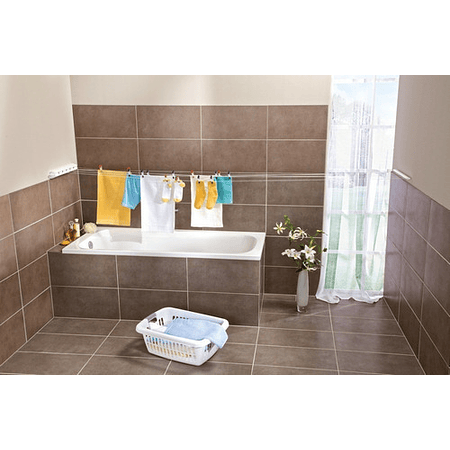 Tendedero Tender Extensible Retractil Enrollable Leifheit - De Pared - Seca Ropa - Hay Stock Color Blanco