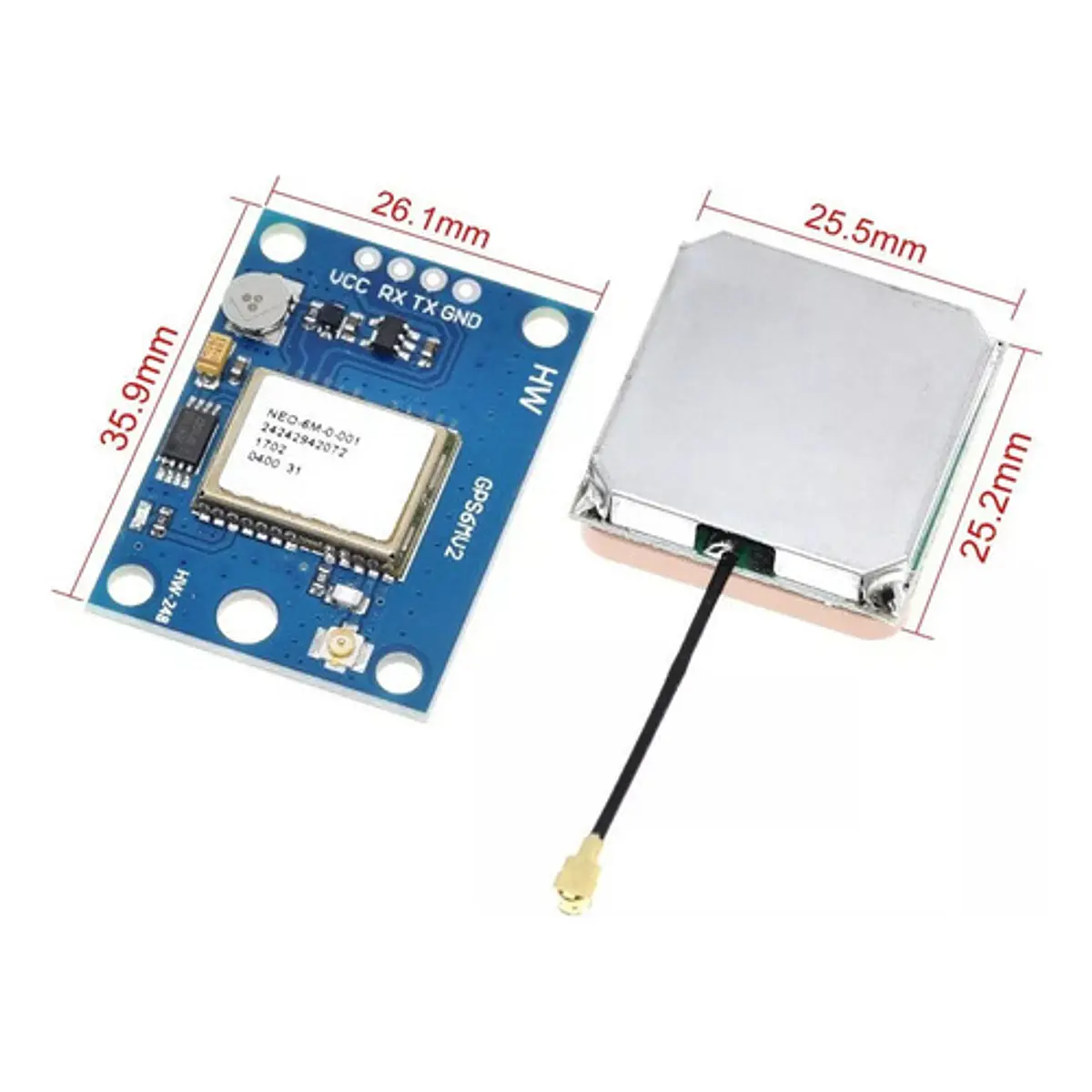 Módulo Gps6mv2 Neo6mv2 Neo V2 Gps Serial Para Arduino Pi
