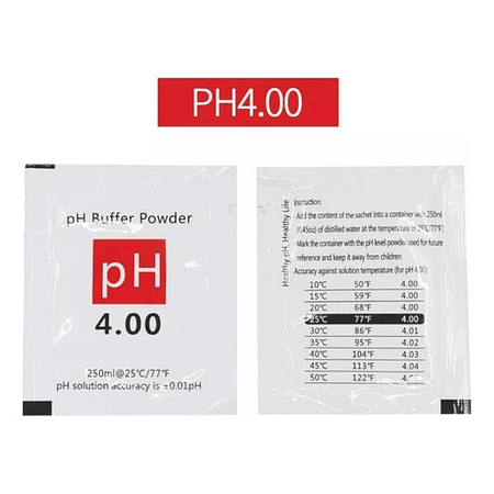 Pack 3 Solución Polvos Calibrador Para Medidor Ph 250ml