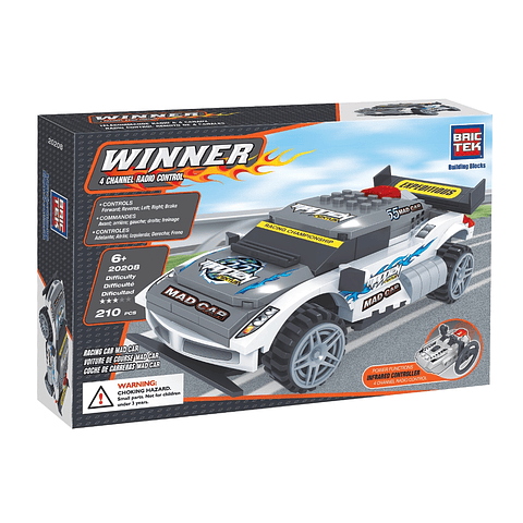 BRICTEK! WINNER - Racing Car + 4 Channel radio Control