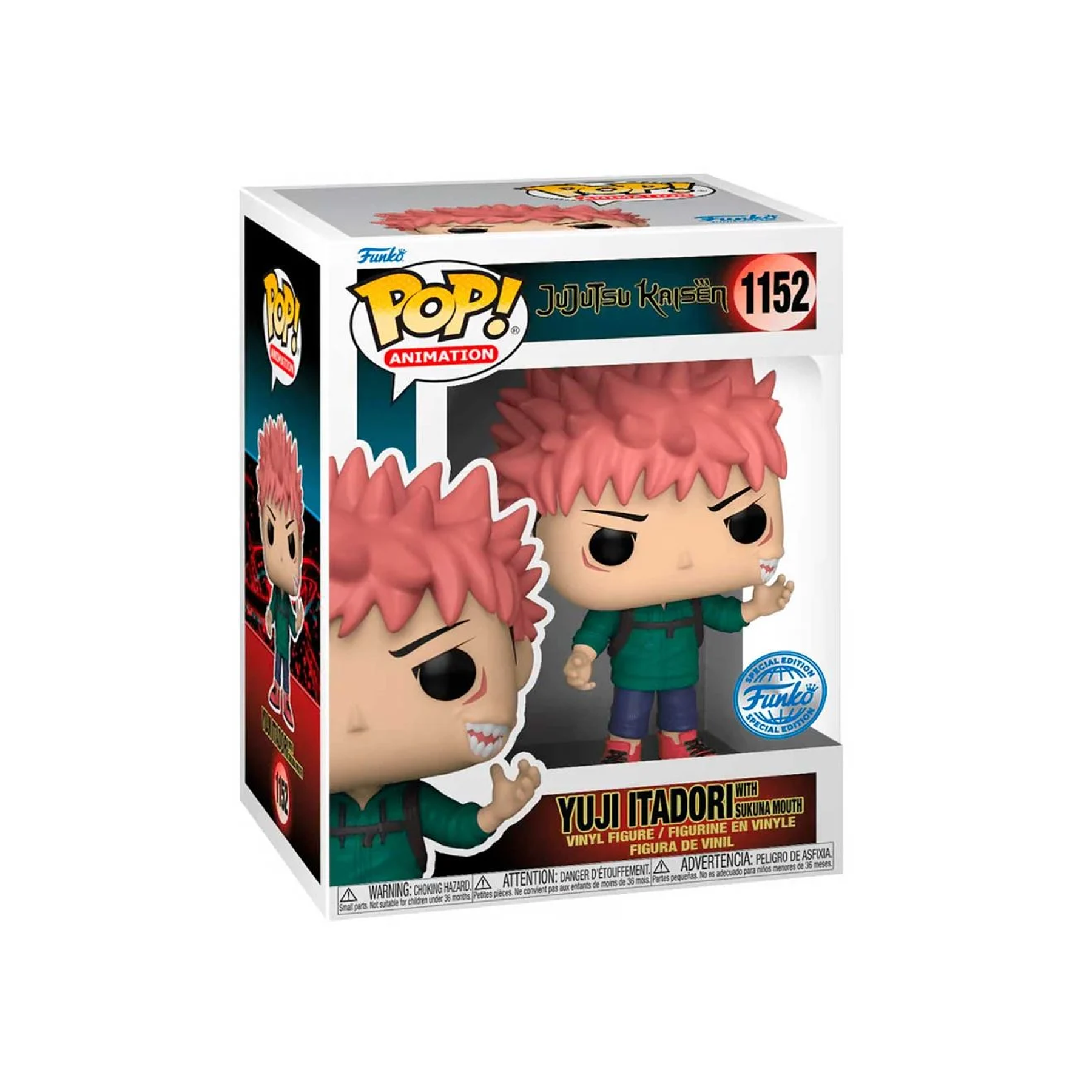 FUNKO POP! Animation - Jujutsu Kaisen: Yuji Itadori With Sukuna Mouth Special Edition 1152