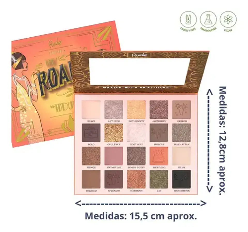 Rude Roaring 20's Eyeshadow Palette (Indulgence) 3
