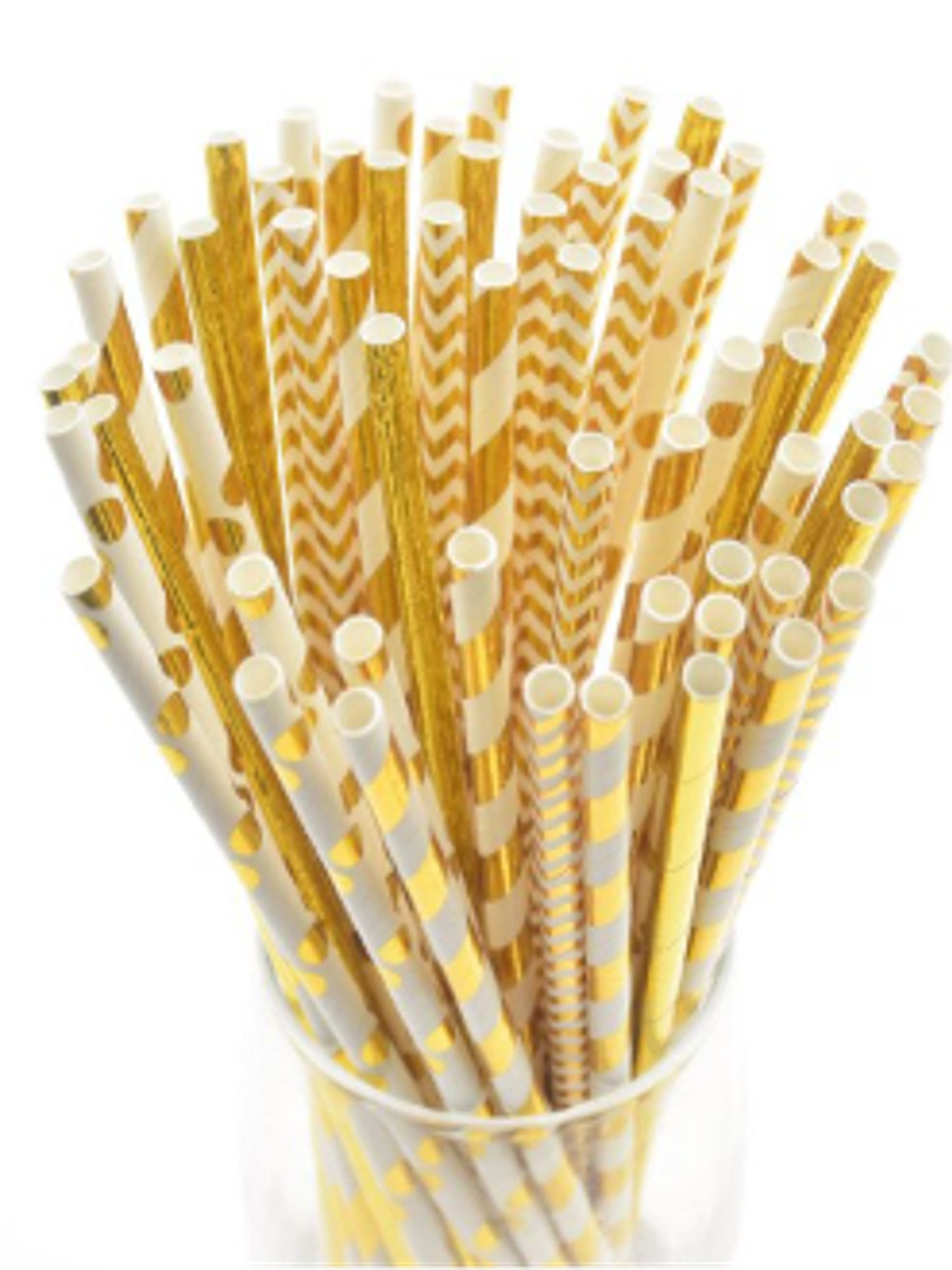 Bombilla Polipapel Dorada Mix 1