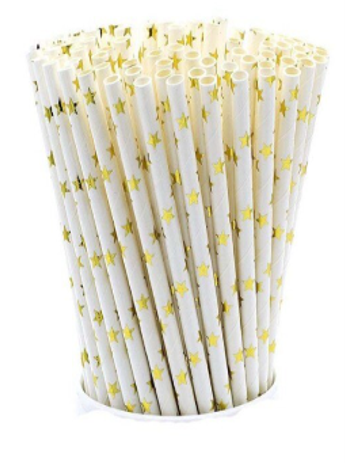 Bombilla Polipapel Estrellas Doradas 1