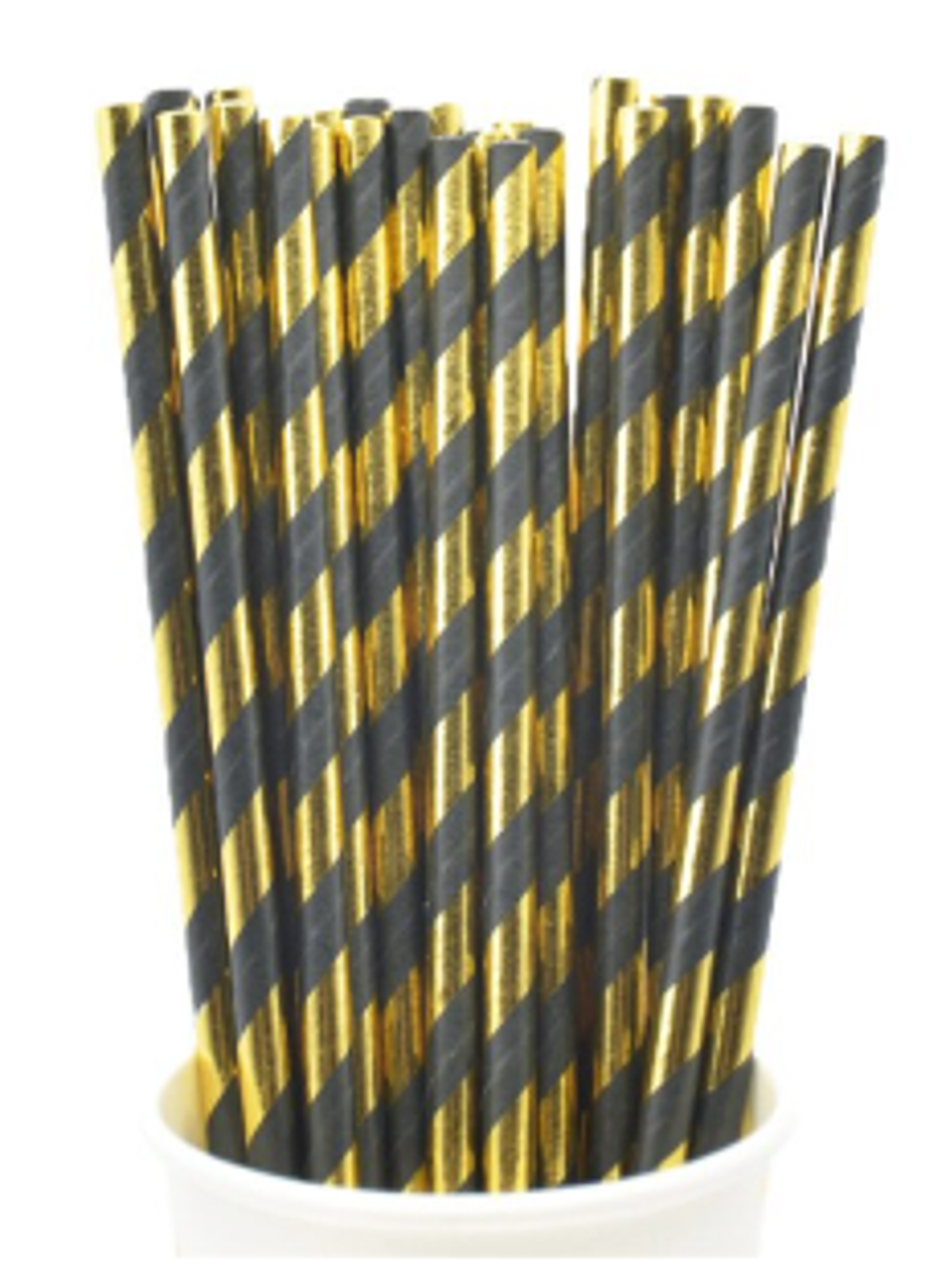 Bombilla Polipapel Dorado y Negro 1