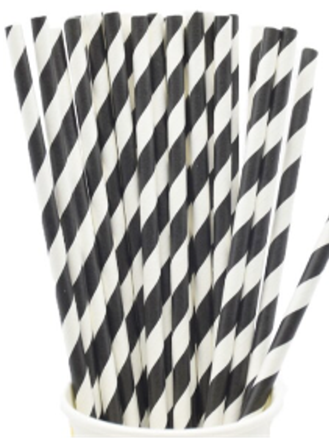 Bombilla Polipapel Blanco y Negro 1