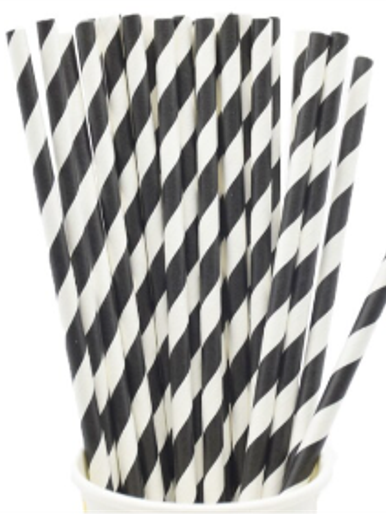 Bombilla Polipapel Blanco y Negro 1