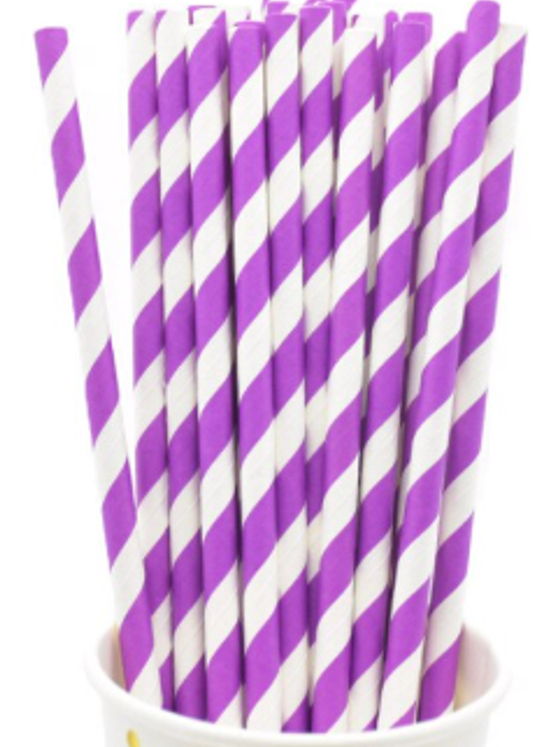Bombilla Polipapel Morado y Blanco 1