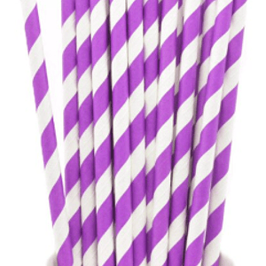 Bombilla Polipapel Morado y Blanco