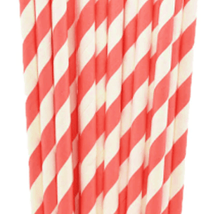 Bombilla Polipapel Rojo y Blanco