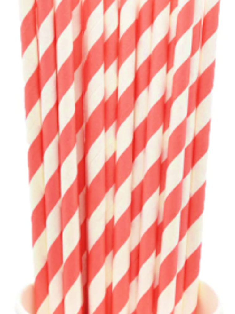 Bombilla Polipapel Rojo y Blanco 1