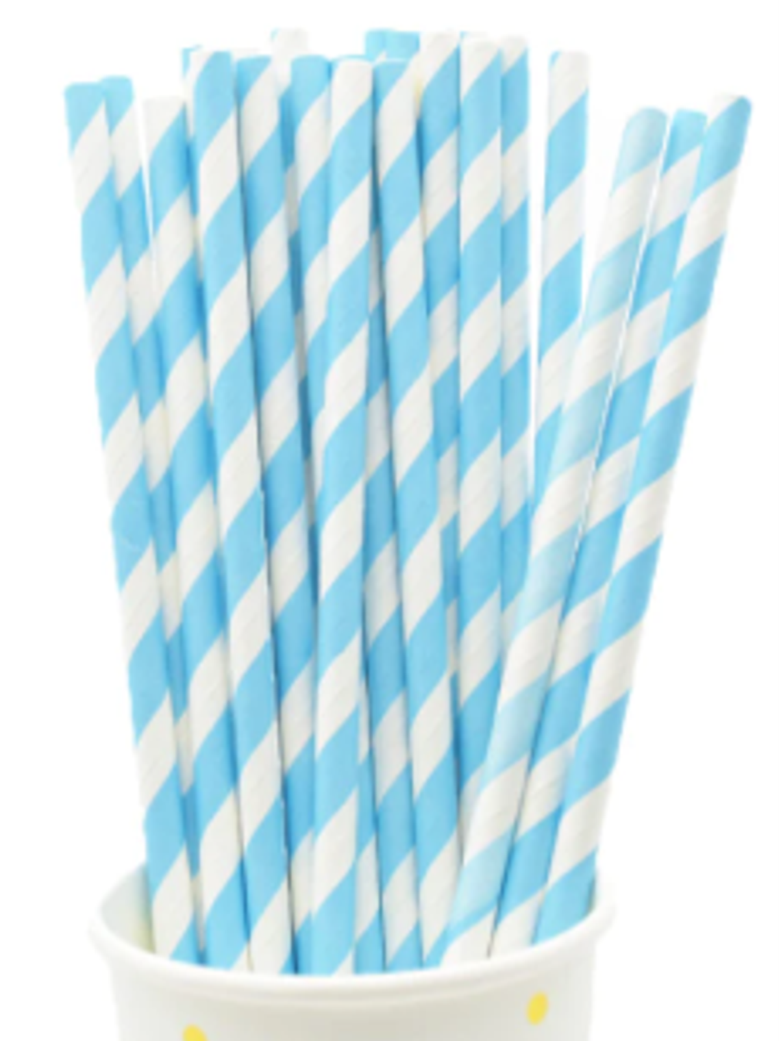 Bombilla Polipapel Celeste y Blanco 1