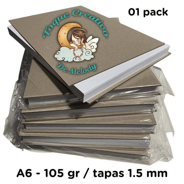 10 Packs Agenda A5 - 105gr papel bond + tapas de 1.5mm