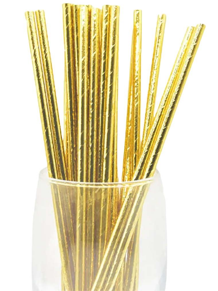 Bombilla Polipapel Dorada metalizada 1