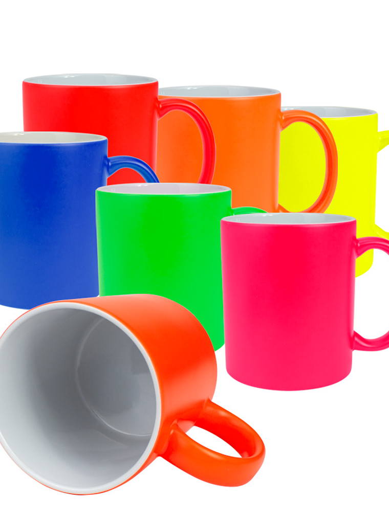 Tazón Cerámico 330cc Fluorescente Sublimación 1