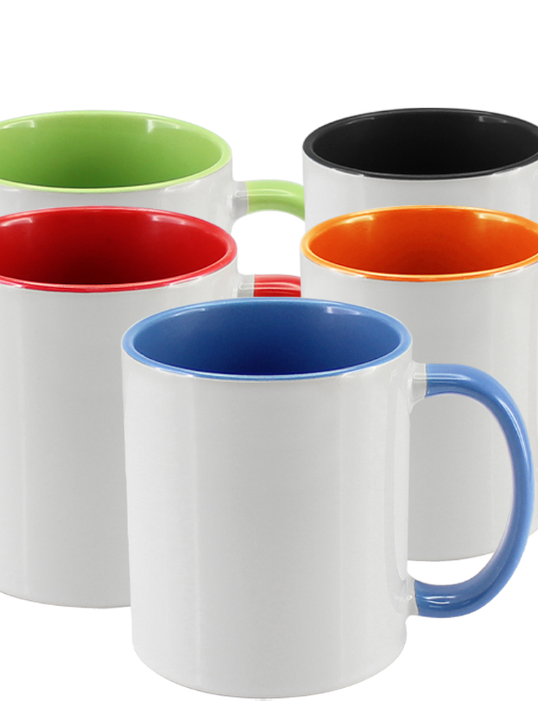 Tazón Cerámico Sublimación Bicolor 350cc  1