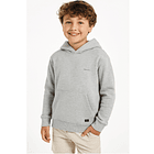 Poleron Canguro kids gris melange 1