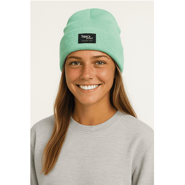 Gorro verde agua