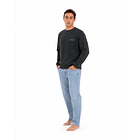 Poleron Polo Prelavado Negro 4