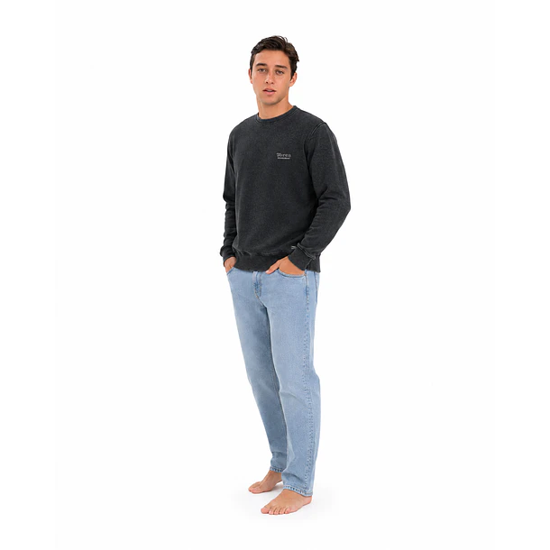 Poleron Polo Prelavado Negro 4