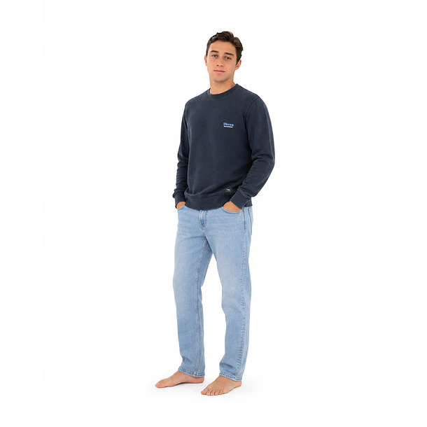 Poleron Polo Prelavado azul marino 3