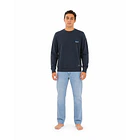 Poleron Polo Prelavado azul marino 2