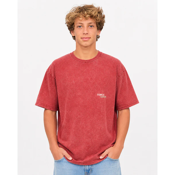Polera Prelavada Roja
