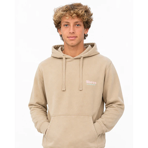 Poleron Canguro Prelavado beige