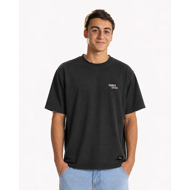 Polera Prelavada Negra
