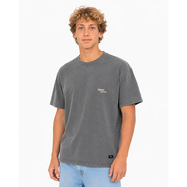 Polera Prelavada Gris