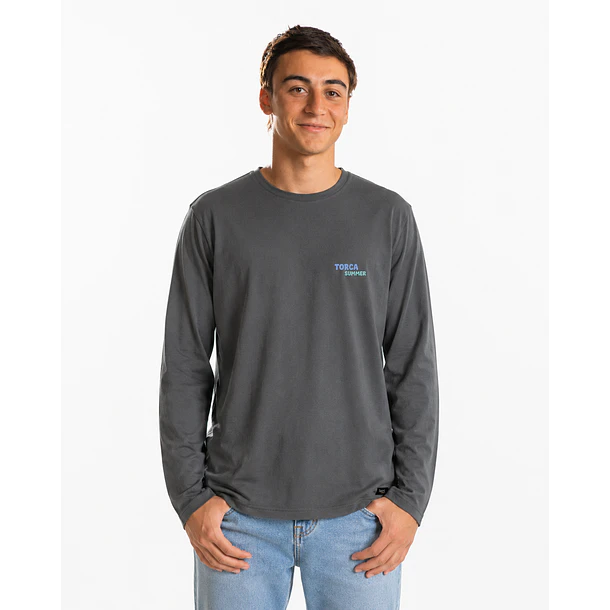 Polera ML Gris Carbón