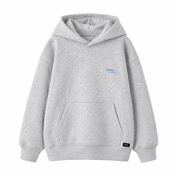 Poleron Canguro Gris Melange