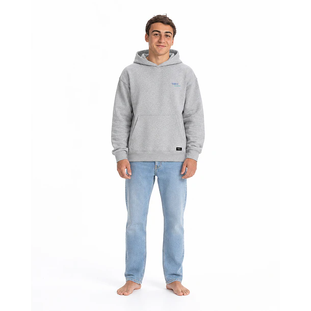 Poleron Canguro Gris Melange 3