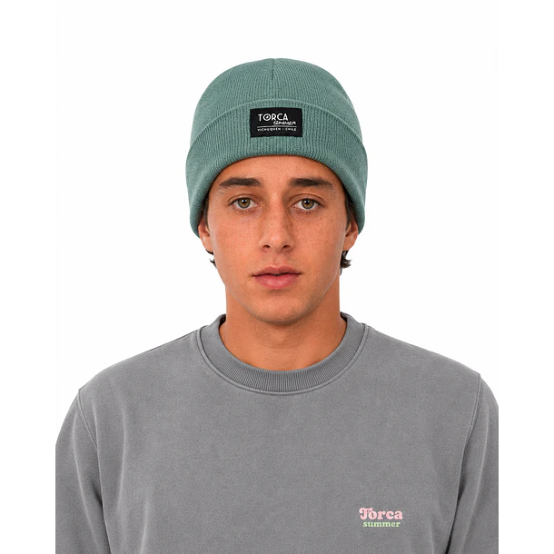 Gorro verde salvia