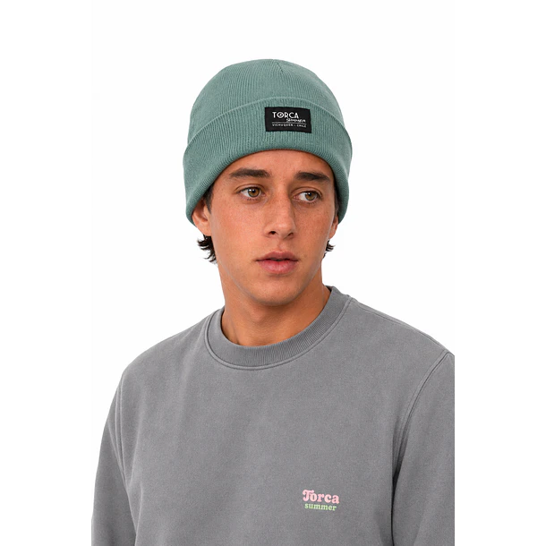 Gorro verde salvia 3
