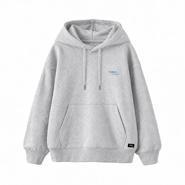 Poleron Canguro Gris Melange